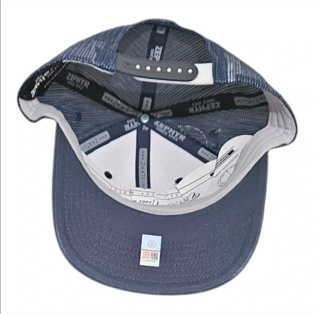 Michigan Wolverines Zephyr Trucker Hat‎ Snapback Blue Football Basketball New